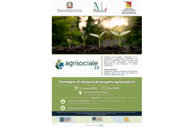 Agrisociale 2.0, lunedì 9 marzo il convegno di chiusura del progetto